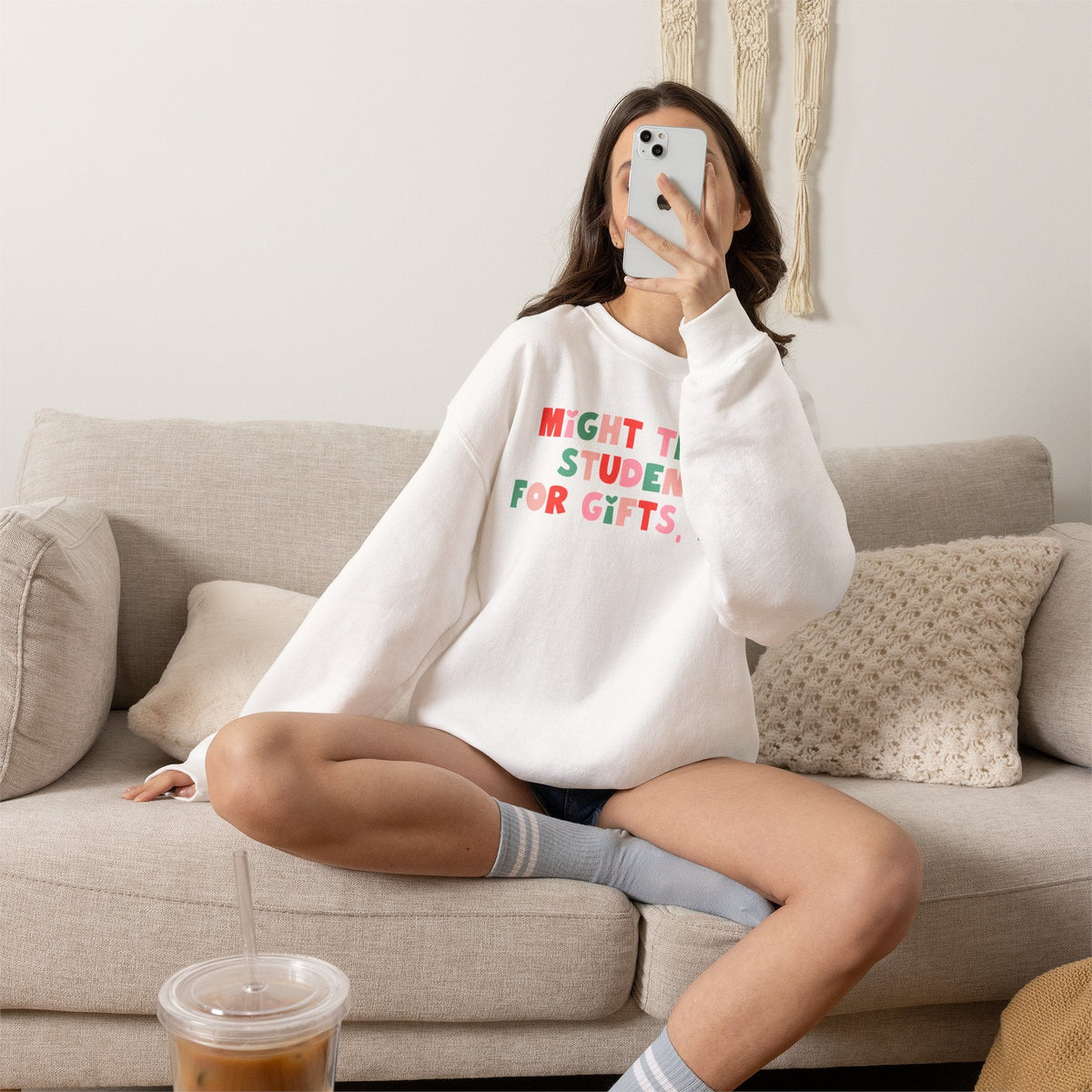 "Might Trade Students for Gifts, IDK" Teacher Sweatshirt - Teacher Care Crate-Sweatshirt