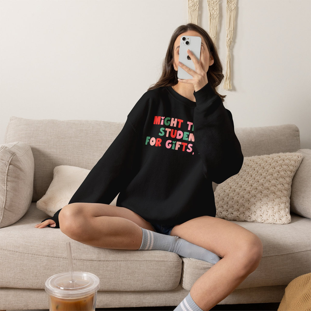 "Might Trade Students for Gifts, IDK" Teacher Sweatshirt - Teacher Care Crate-Sweatshirt