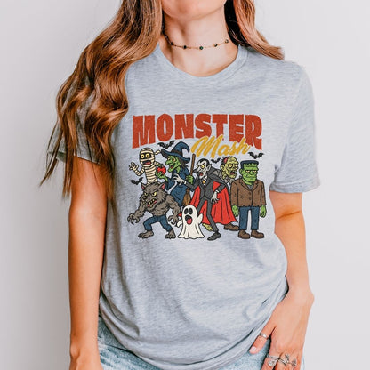 "Monster Math" Halloween Teacher T-shirt - Teacher Care Crate-T-Shirt