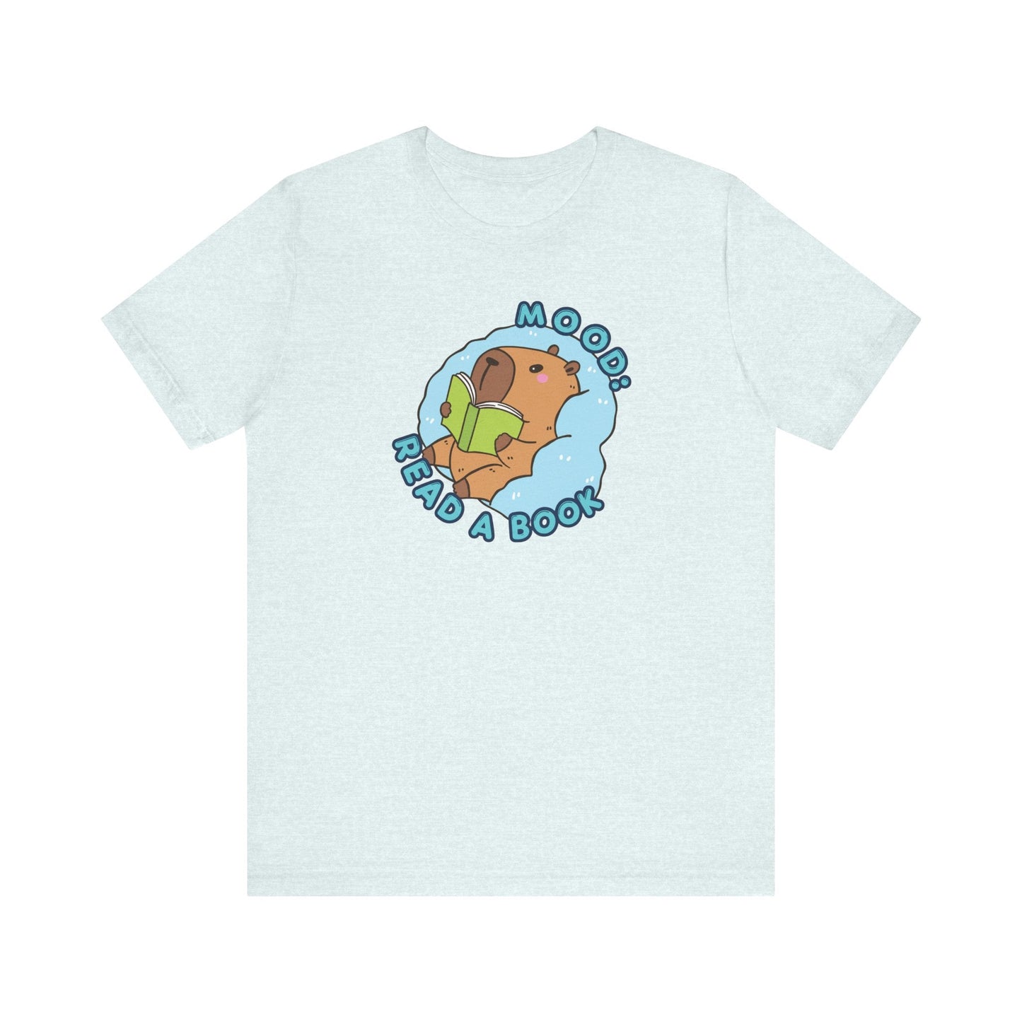 "MOOD: Read A Book" Capybara Teacher T-shirt - Teacher Care Crate-T-Shirt