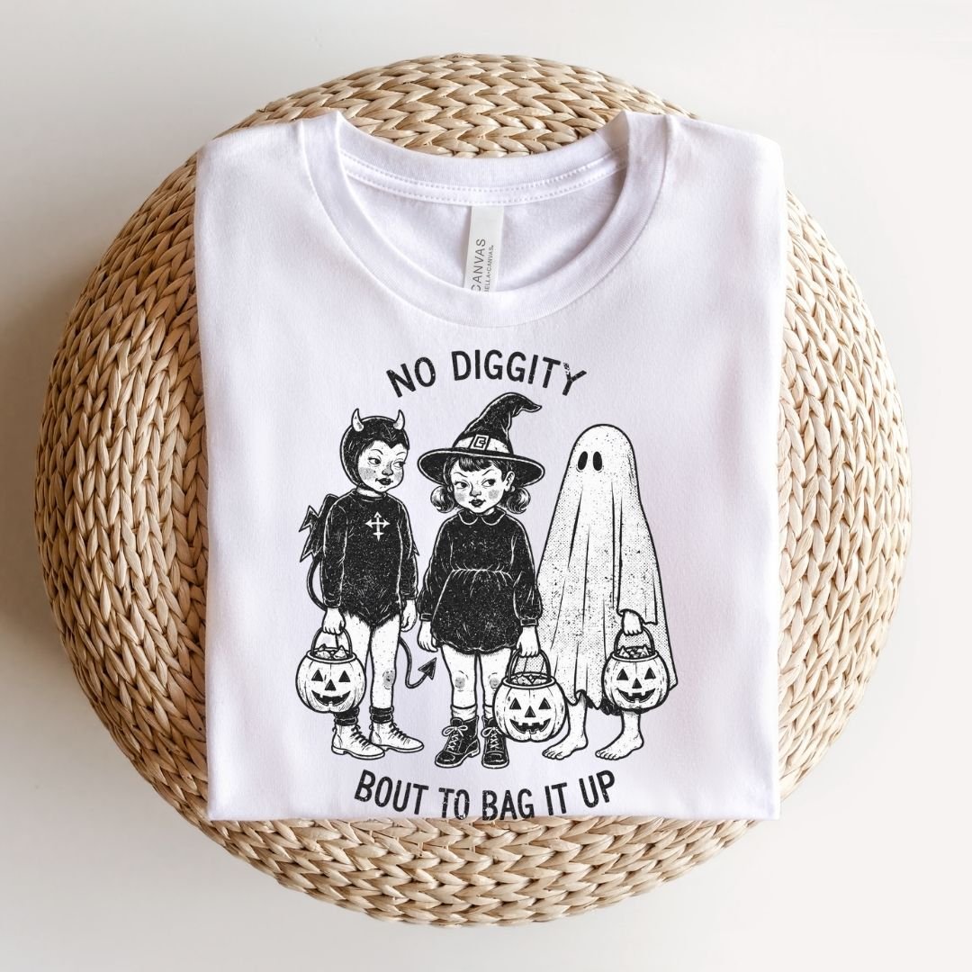 "No Diggity Bout to Bag It Up" Funny Halloween Teacher T-shirt - Teacher Care Crate-T-Shirt