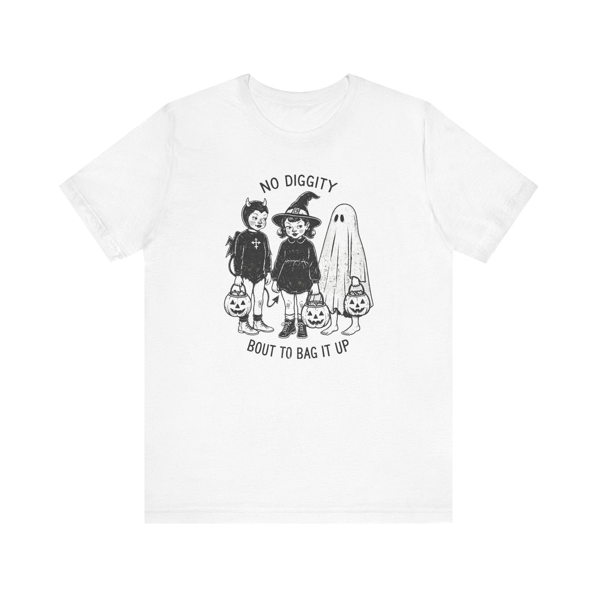 "No Diggity Bout to Bag It Up" Funny Halloween Teacher T-shirt - Teacher Care Crate-T-Shirt