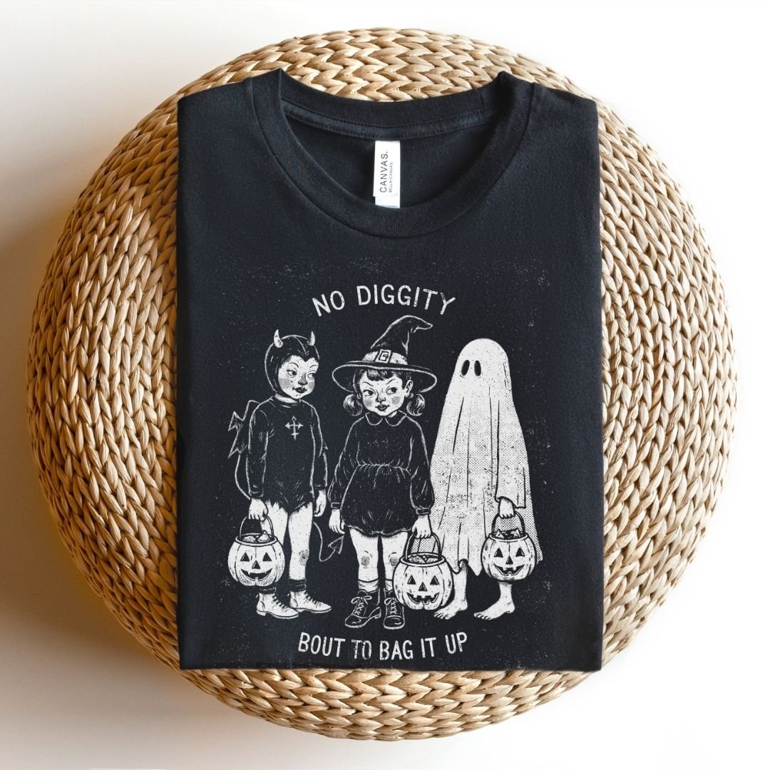 "No Diggity Bout to Bag It Up" Funny Halloween Teacher T-shirt - Teacher Care Crate-T-Shirt