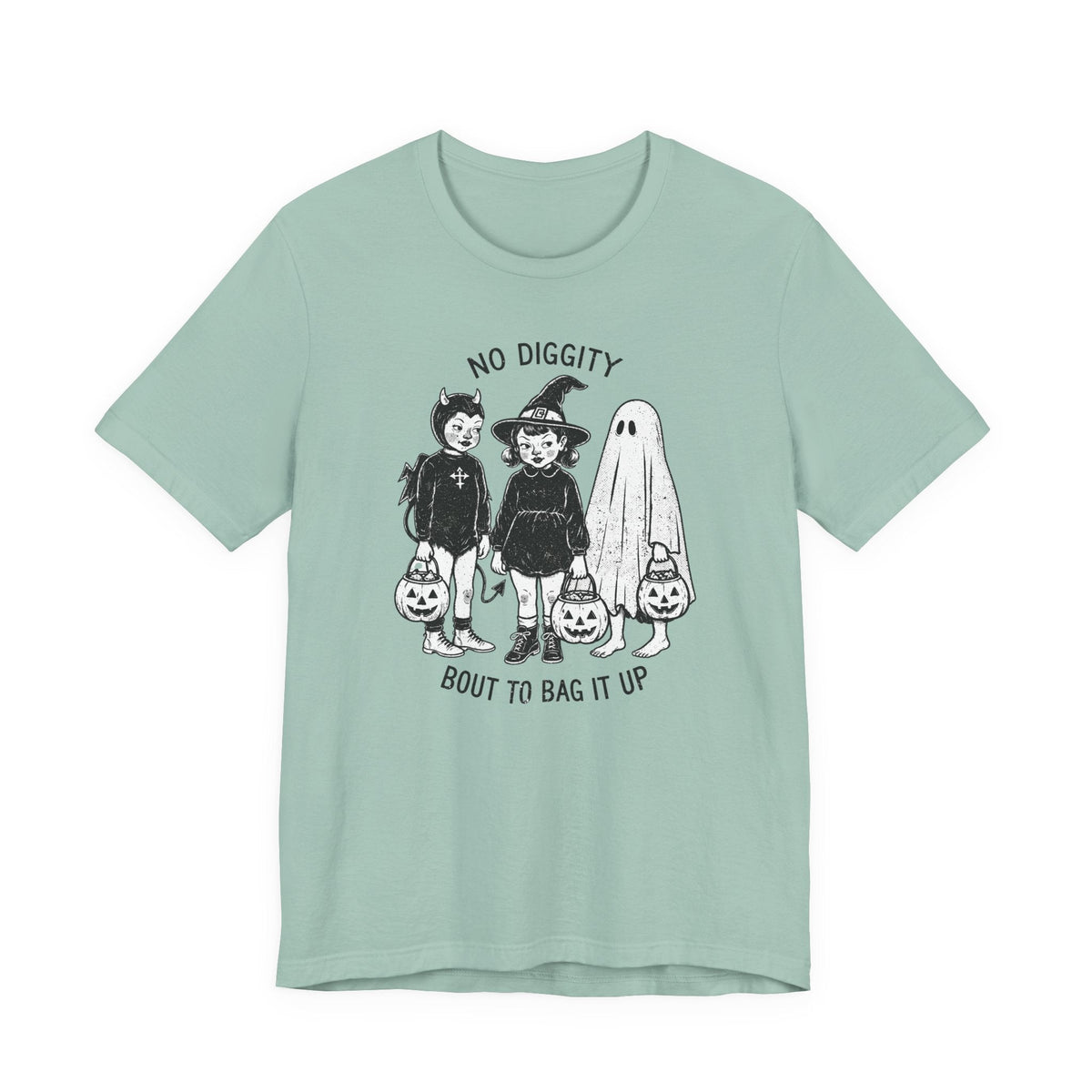 "No Diggity Bout to Bag It Up" Funny Halloween Teacher T-shirt - Teacher Care Crate-T-Shirt