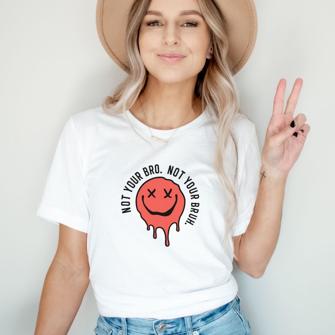 "Not Your Bro. Not Your Bruh." Funny Teacher T-shirt - Teacher Care Crate-T-Shirt