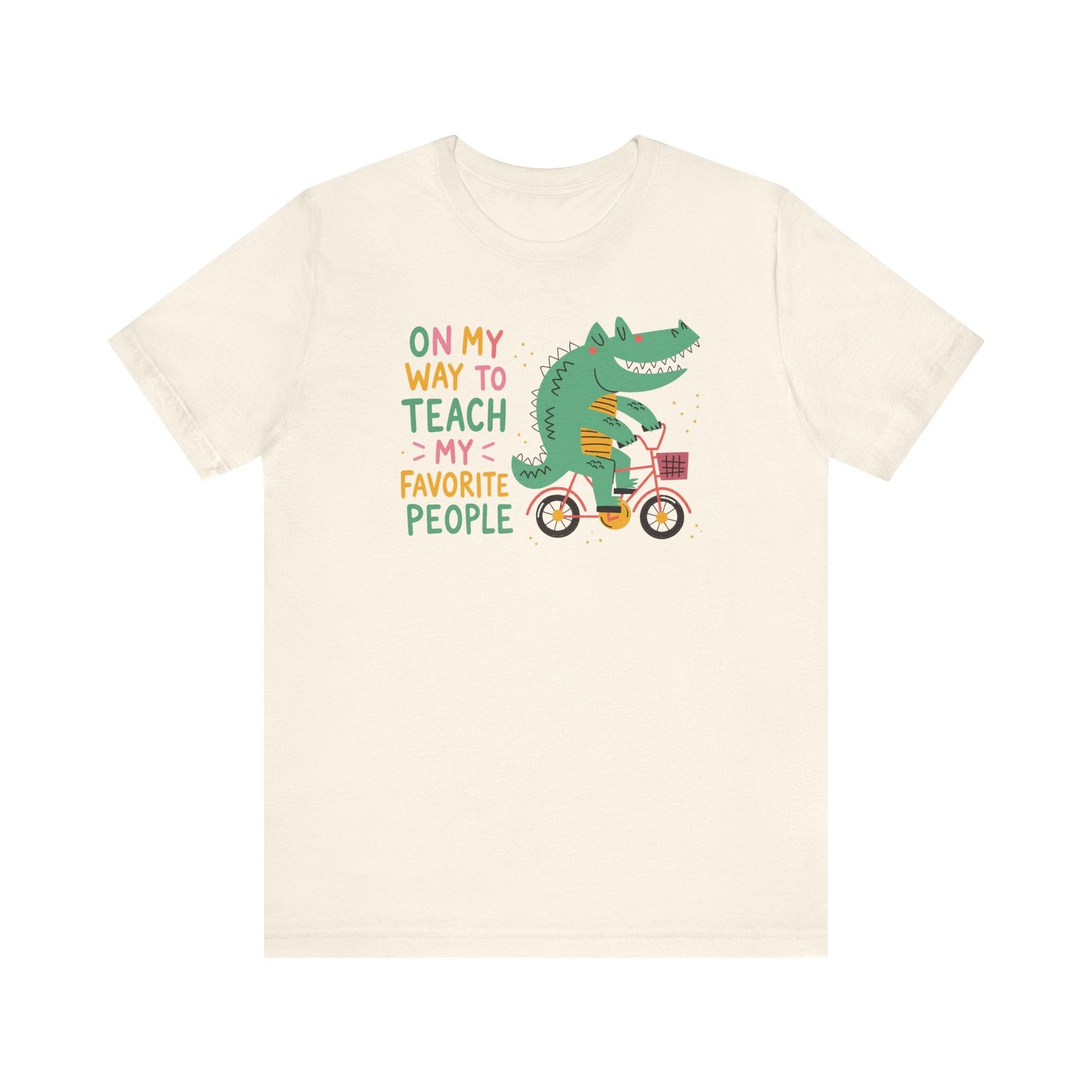 "On My Way To Teach My Favorite People" Alligator Teacher T-shirt - Teacher Care Crate-T-Shirt