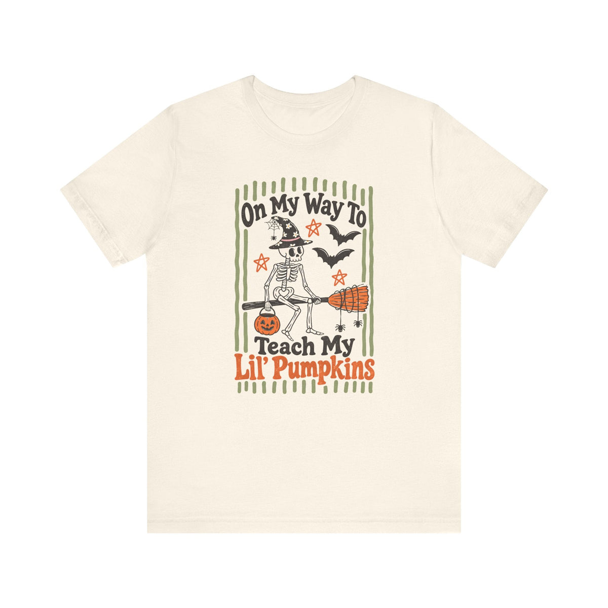 "On My Way to Teach My Lil' Pumpkins" Halloween Teacher T-shirt - Teacher Care Crate-T-Shirt