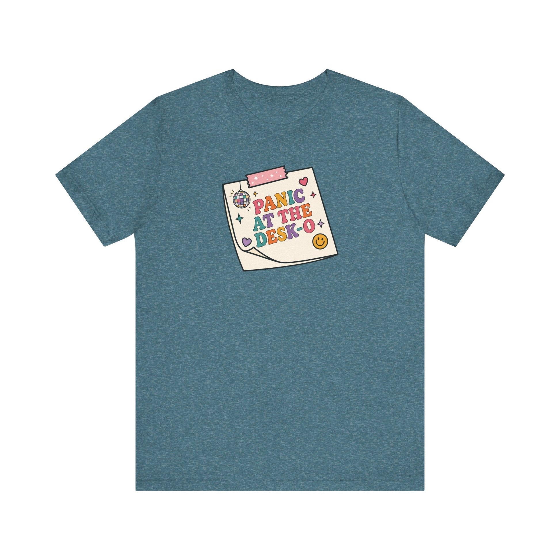 "Panic at The Desk-o" Funny Teacher T-shirt - Teacher Care Crate-T-Shirt