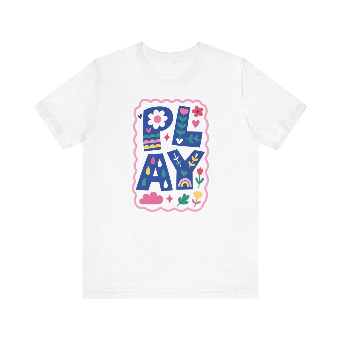 "PLAY" Whimsical Teacher T-shirt - Teacher Care Crate-T-Shirt