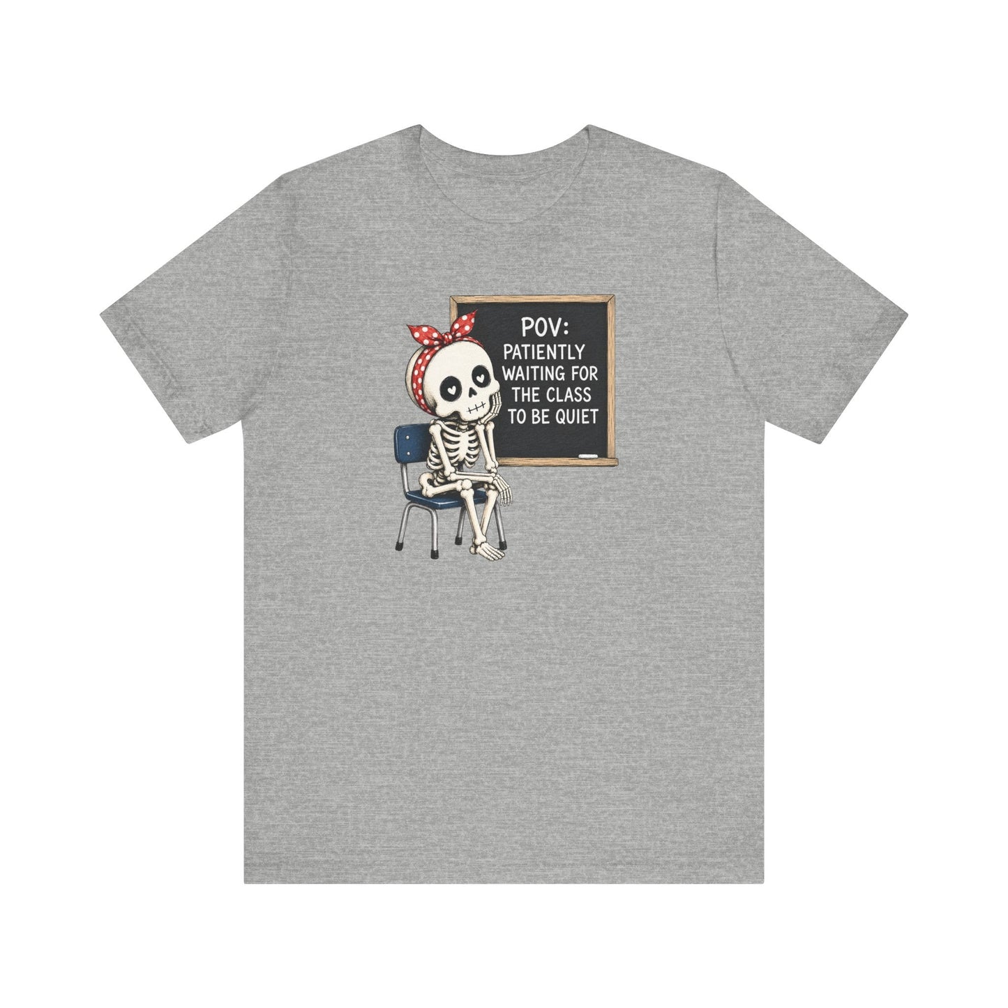 "POV: Patiently Waiting for the Class to be Quiet" Teacher T-shirt - Teacher Care Crate-T-Shirt