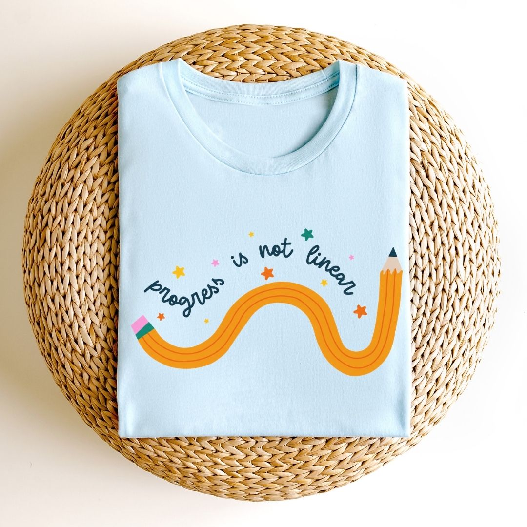 "Progress is Not Linear" Teacher T-shirt - Teacher Care Crate-T-Shirt
