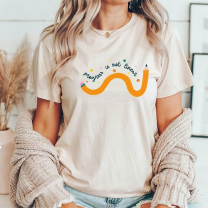 "Progress is Not Linear" Teacher T-shirt - Teacher Care Crate-T-Shirt