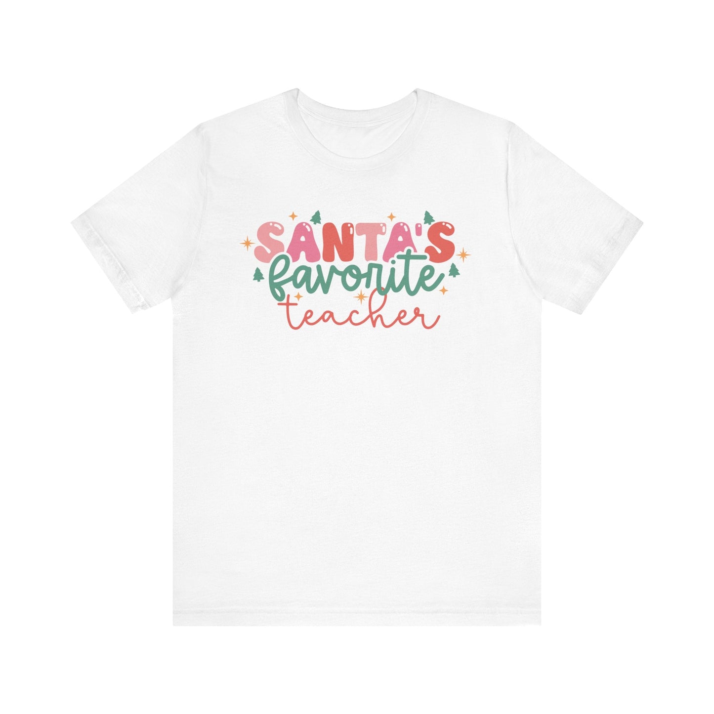 "Santa's Favorite Teacher" Festive Teacher T-shirt - Teacher Care Crate - T-Shirt