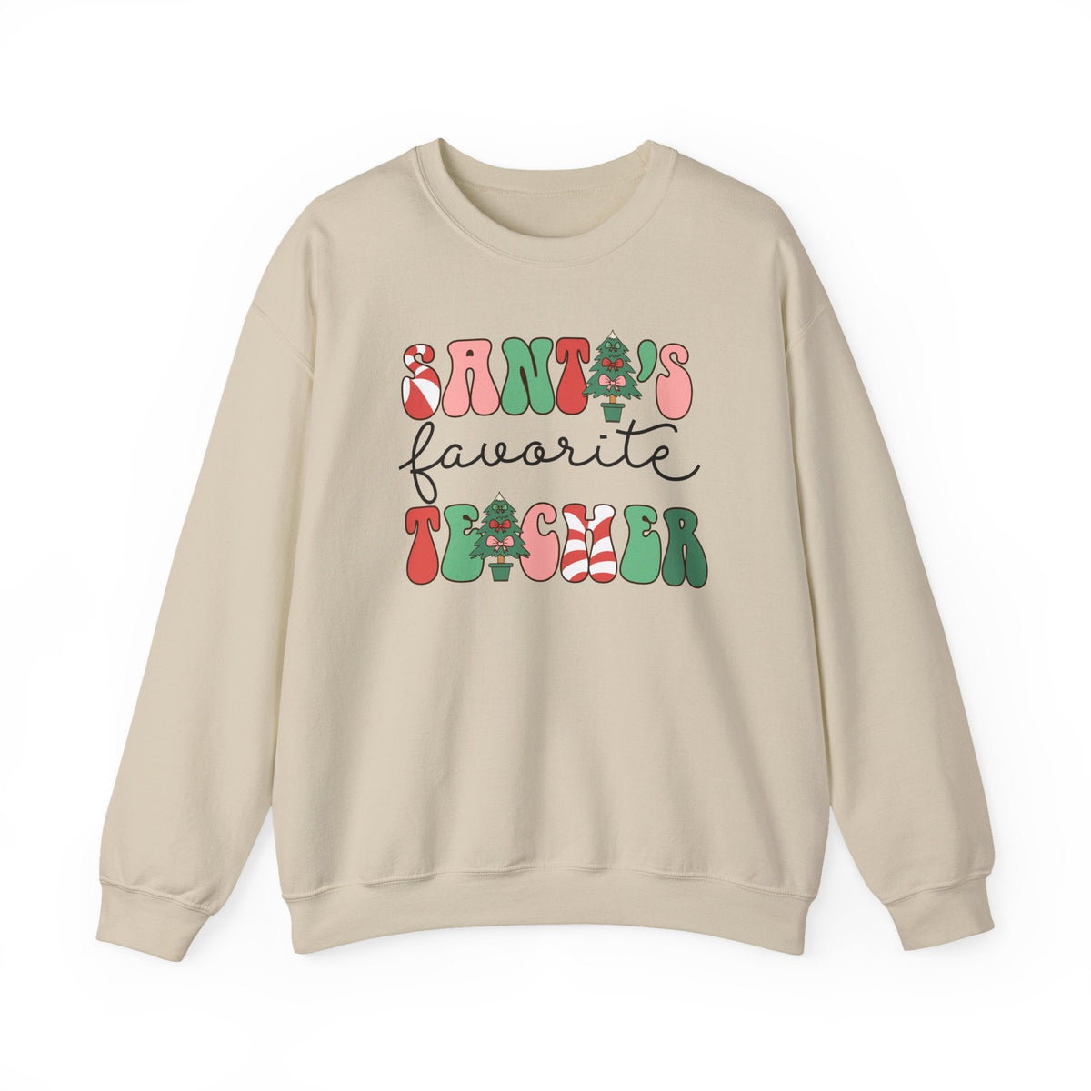 "Santa's Favorite Teacher" Teacher Sweatshirt - Teacher Care Crate-Sweatshirt