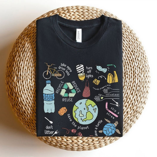 "Save the Planet" Distressed Teacher T-shirt - Teacher Care Crate - T-Shirt