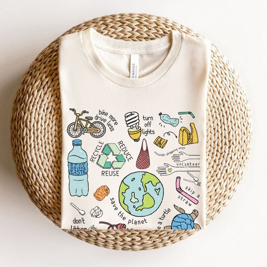 "Save the Planet" Distressed Teacher T-shirt - Teacher Care Crate - T-Shirt