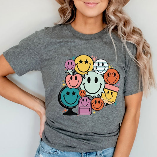 "School Smileys" Teacher T-shirt - Teacher Care Crate - T-Shirt