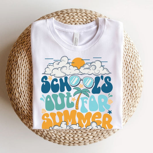 "School's Out For Summer" Retro Teacher T-shirt - Teacher Care Crate - T-Shirt