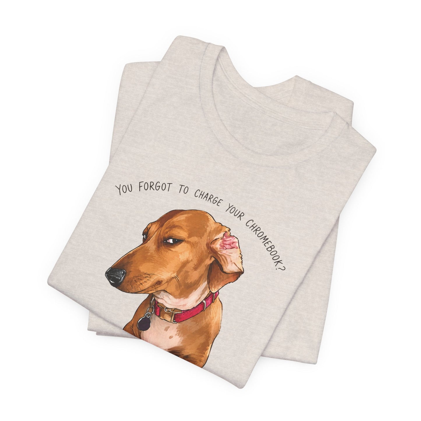 "Side-eye Dachshund" Meme Teacher T-shirt - Teacher Care Crate-T-Shirt