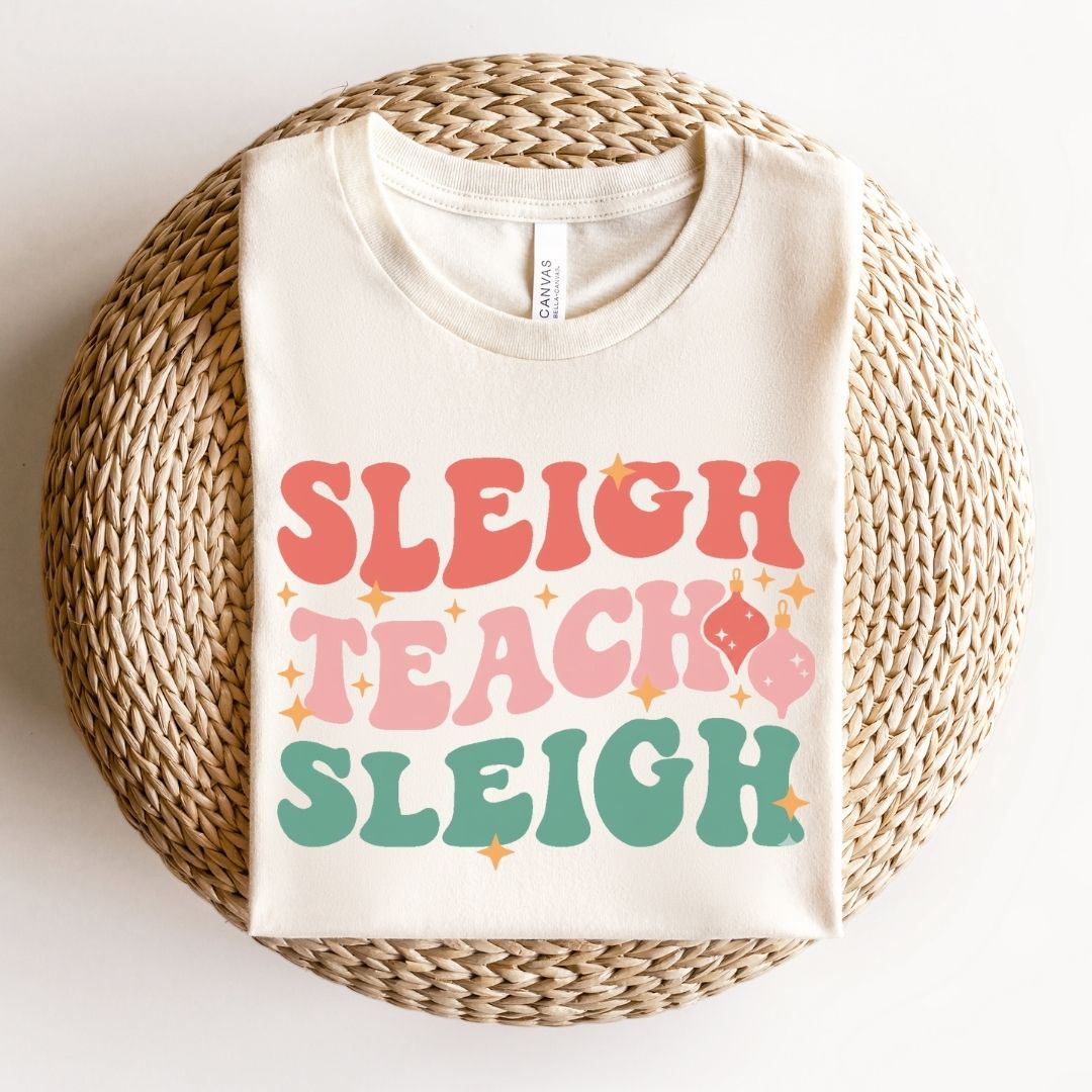 "Sleigh Teach Sleigh" Teacher T-shirt - Teacher Care Crate - T-Shirt