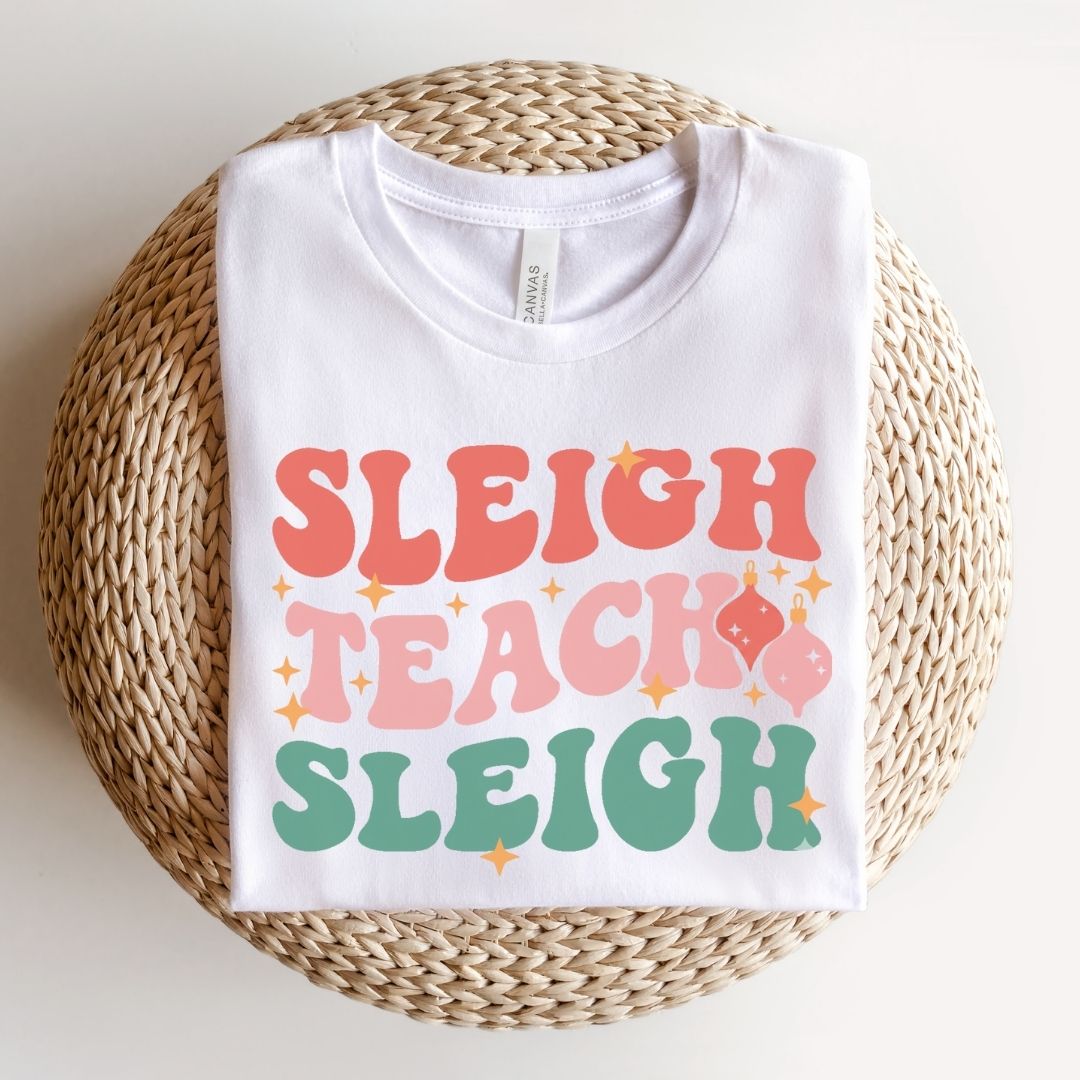 "Sleigh Teach Sleigh" Teacher T-shirt - Teacher Care Crate - T-Shirt
