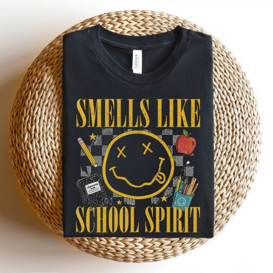 "Smells Like School Spirit" Funny Teacher T-shirt - Teacher Care Crate-T-Shirt