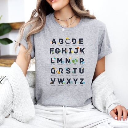 "STEAM Alphabet" Science Teacher T-shirt - Teacher Care Crate - T-Shirt