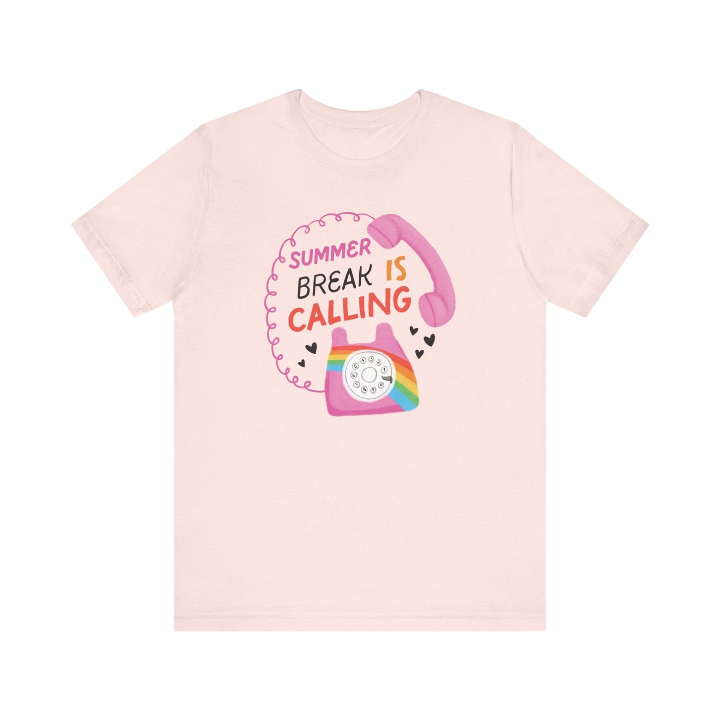 "Summer Break is Calling" Hand - drawn Teacher T-shirt - Teacher Care Crate - T-Shirt
