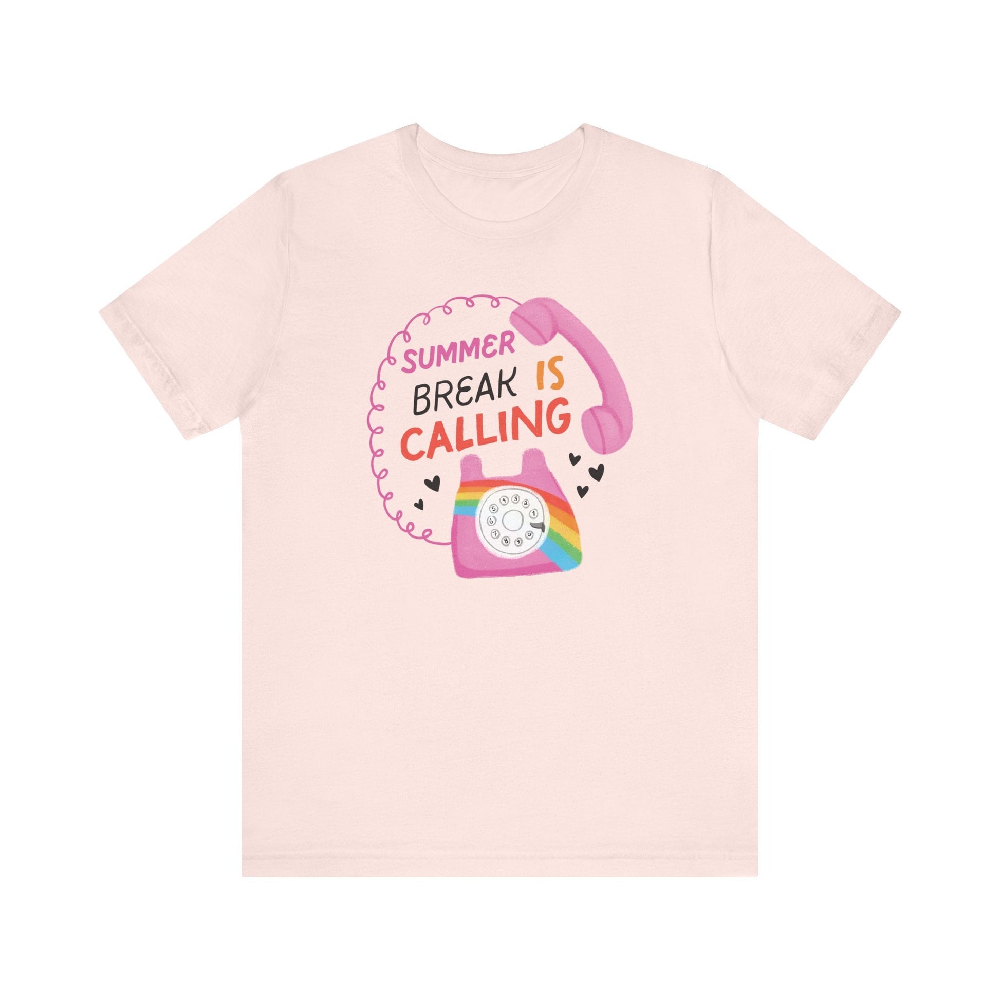 "Summer Break is Calling" Hand - drawn Teacher T-shirt - Teacher Care Crate - T-Shirt