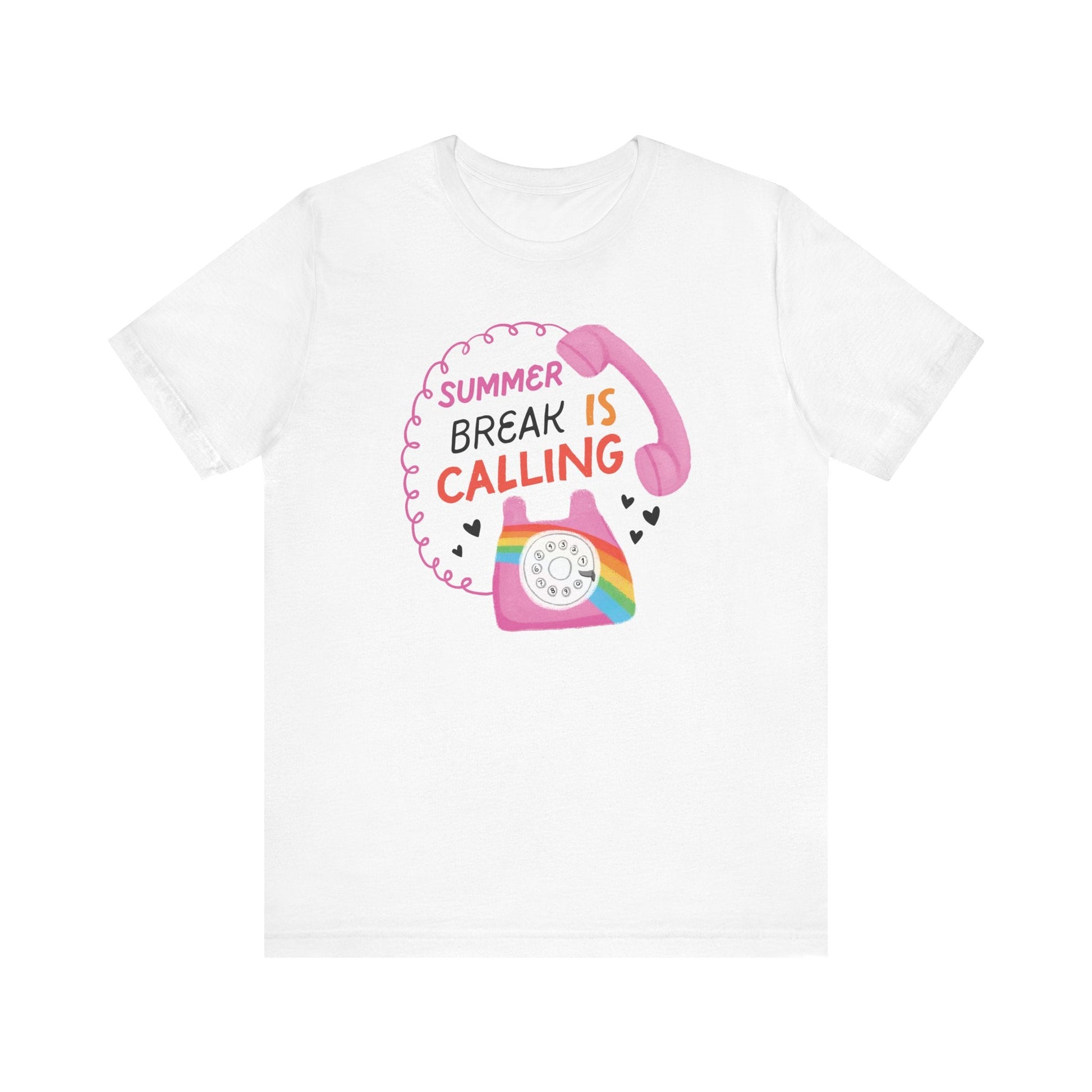 "Summer Break is Calling" Hand - drawn Teacher T-shirt - Teacher Care Crate - T-Shirt