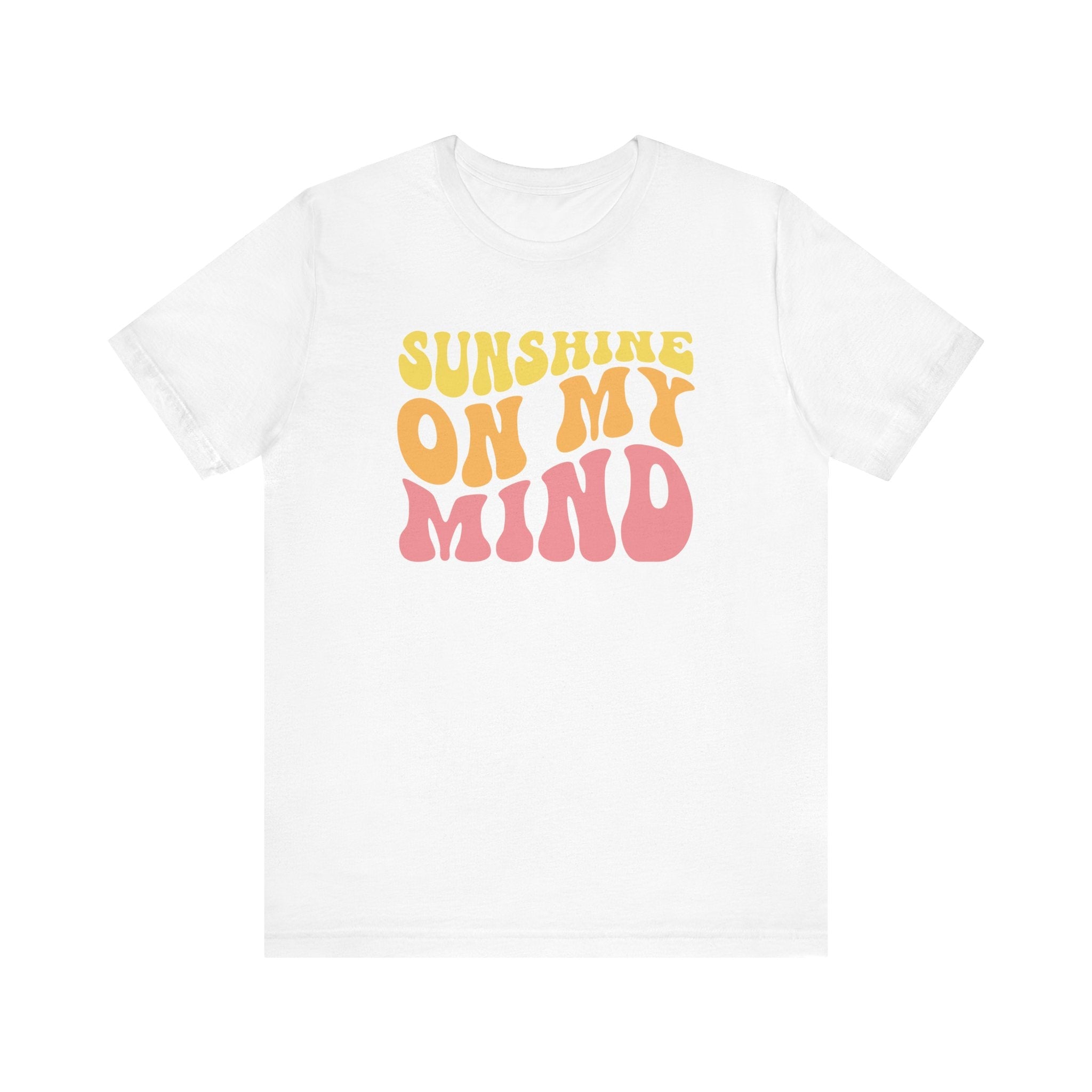 T-Shirt Donna Manica Corta 'Bring On The Sunshine' - Estiva Casual Con Scritta Arcobaleno - Verde Taglia XL