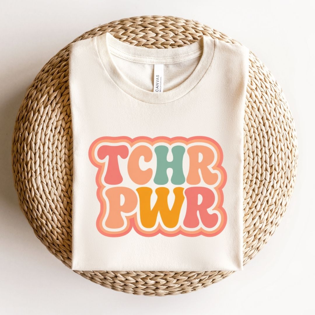 "TCHR PWR" Teacher T-shirt - Teacher Care Crate-T-Shirt