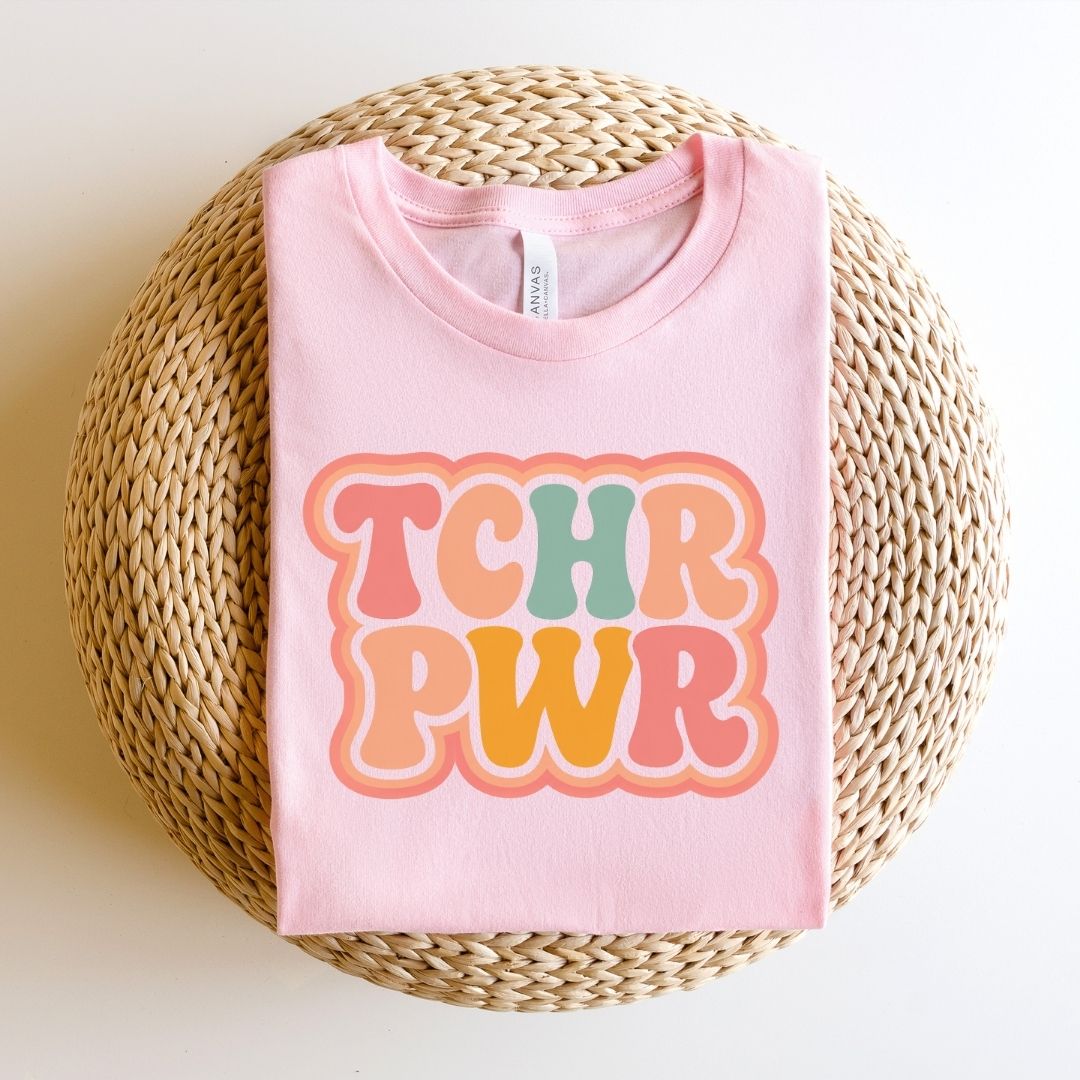 "TCHR PWR" Teacher T-shirt - Teacher Care Crate-T-Shirt