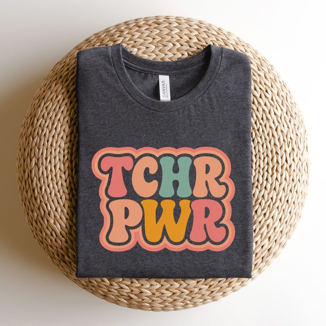 "TCHR PWR" Teacher T-shirt - Teacher Care Crate-T-Shirt