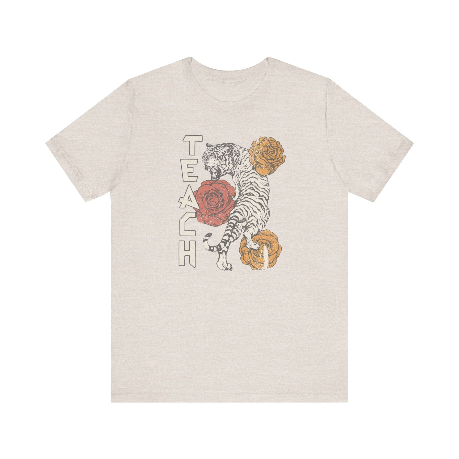"Teach Tiger" Retro Teacher T-shirt - Teacher Care Crate - T-Shirt