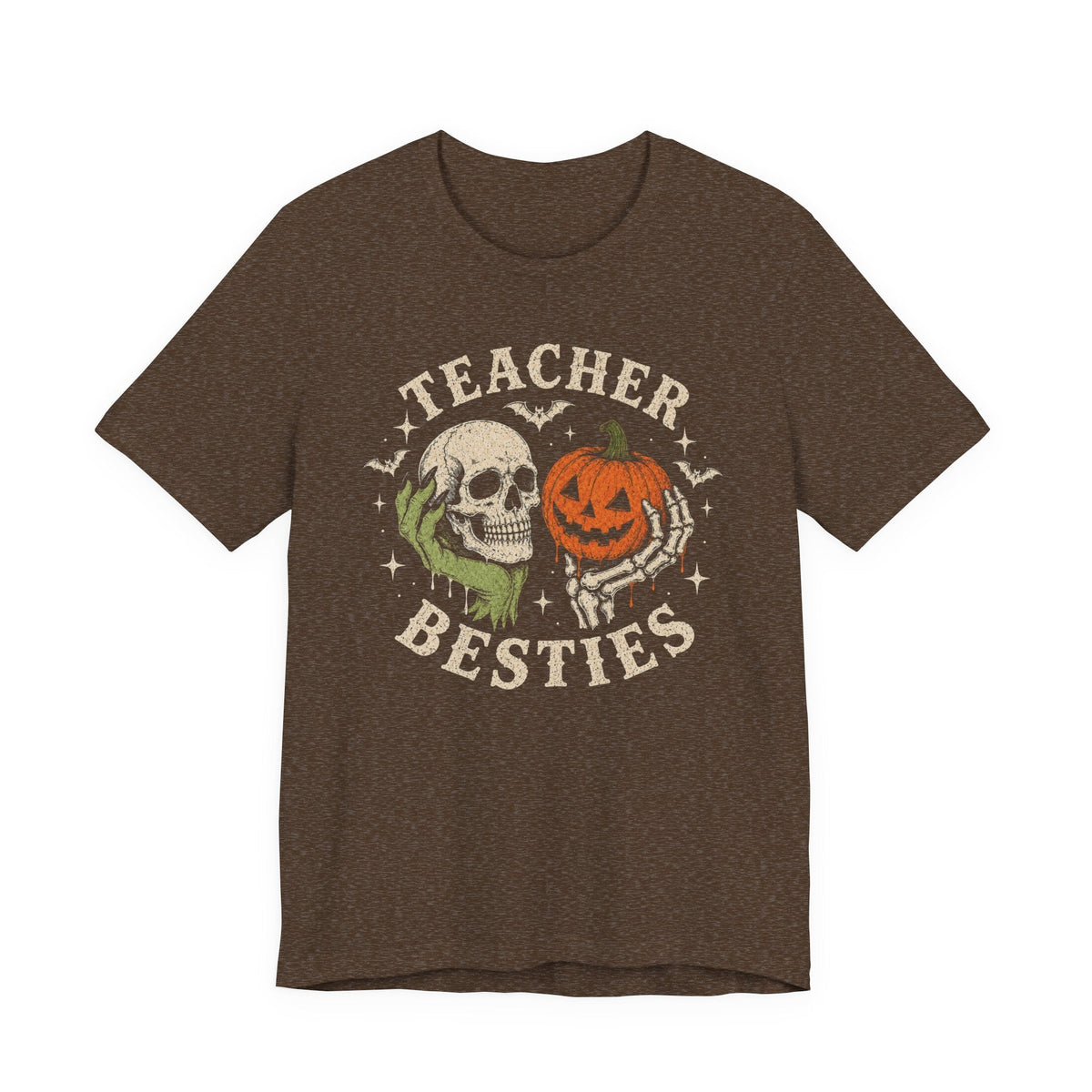 "Teacher Besties" Halloween Hands Teacher T-shirt - Teacher Care Crate-T-Shirt