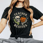 "Teacher Besties" Halloween Hands Teacher T-shirt - Teacher Care Crate-T-Shirt