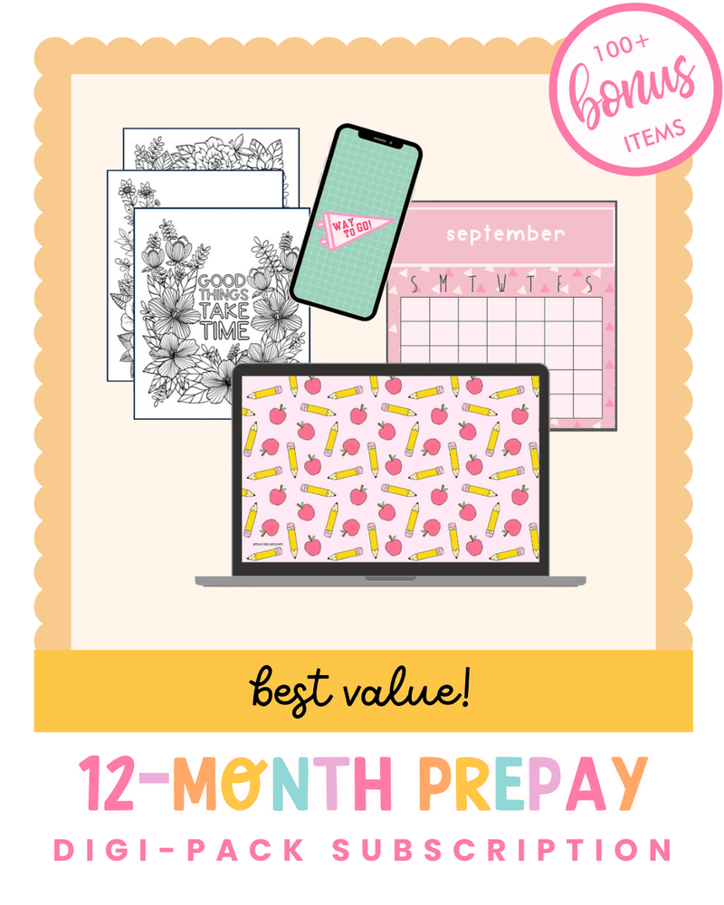 Teacher Digi - Pack 12 - Month Prepay Subscription - Teacher Care Crate - 