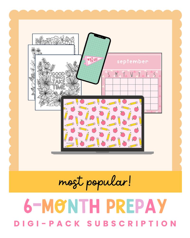 Teacher Digi - Pack 6 - Month Prepay Subscription - Teacher Care Crate - 