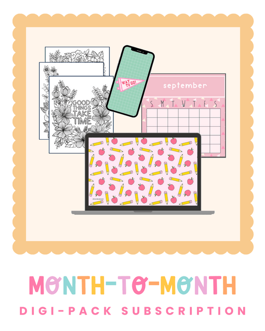 Teacher Digi - Pack Month - to - Month Subscription - Teacher Care Crate - 