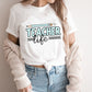 "Teacher Life" Light Blue Pencil Teacher T-shirt