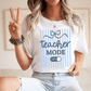 "Teacher Mode Off" Striped Teacher T-shirt - Teacher Care Crate-T-Shirt