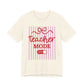 "Teacher Mode Off" Striped Teacher T-shirt - Teacher Care Crate-T-Shirt