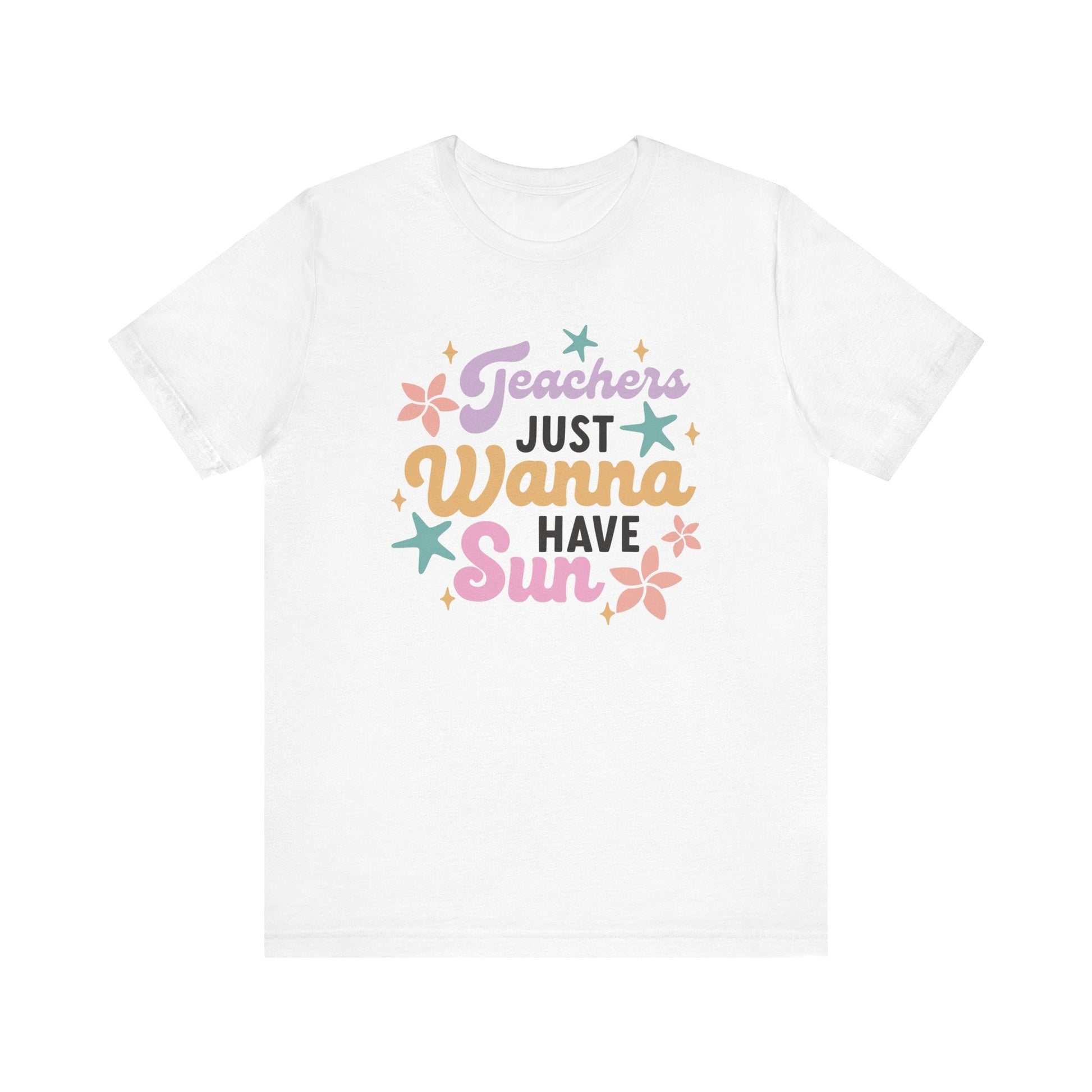 "Teachers Just Wanna Have Sun" Pastel Teacher T-shirt - Teacher Care Crate - T-Shirt