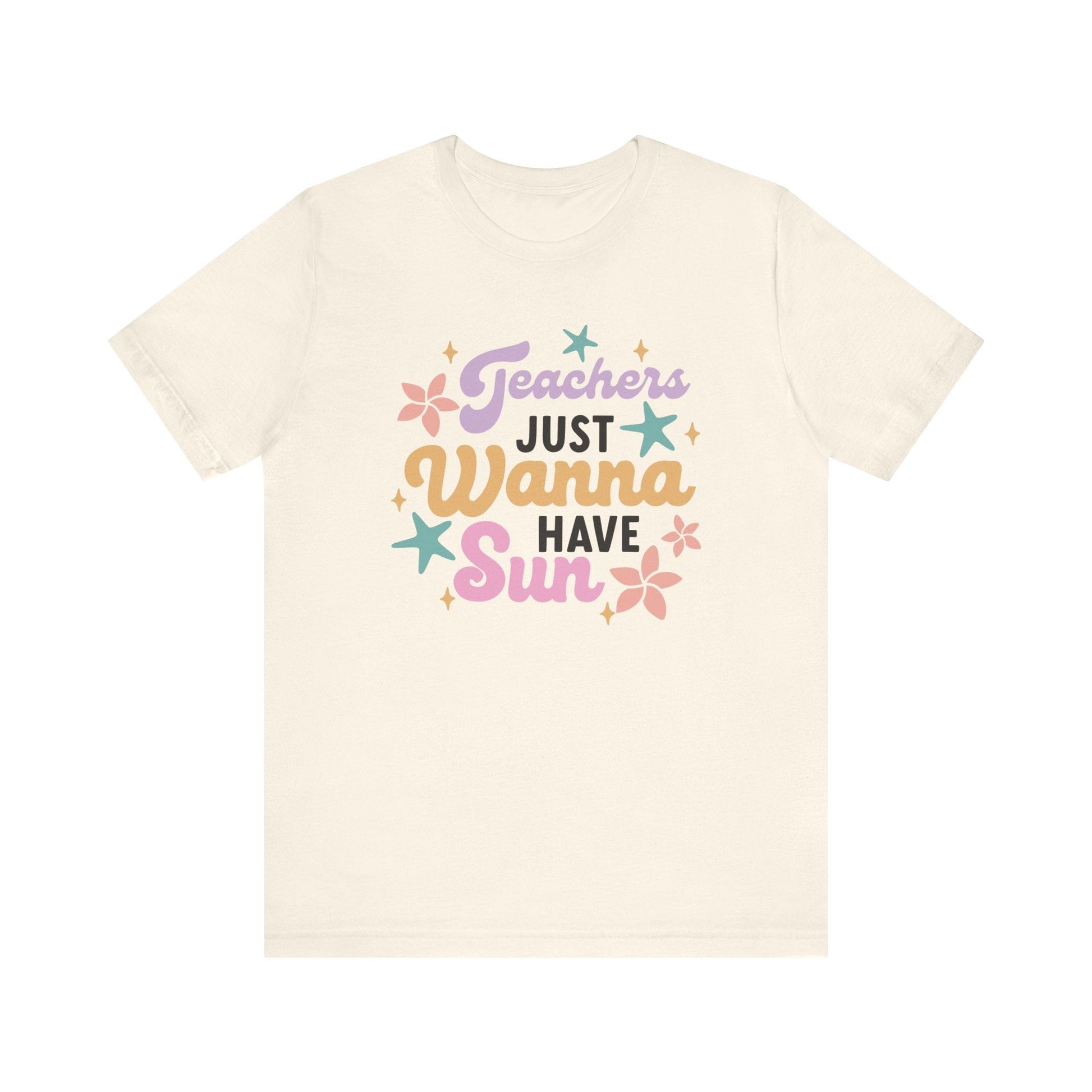 "Teachers Just Wanna Have Sun" Pastel Teacher T-shirt - Teacher Care Crate - T-Shirt