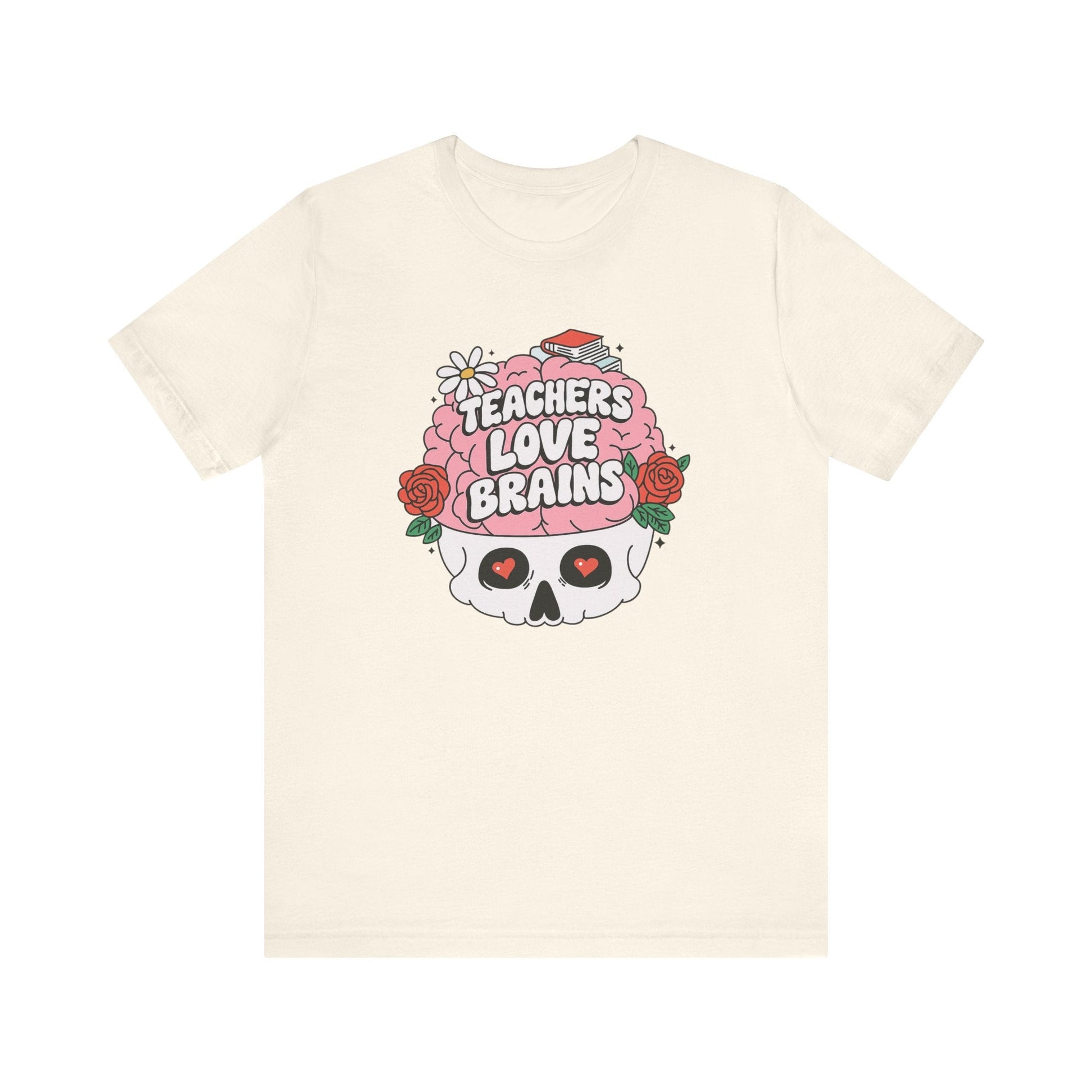 "Teachers Love Brains" Rosy Brain Teacher T-shirt - Teacher Care Crate - T-Shirt