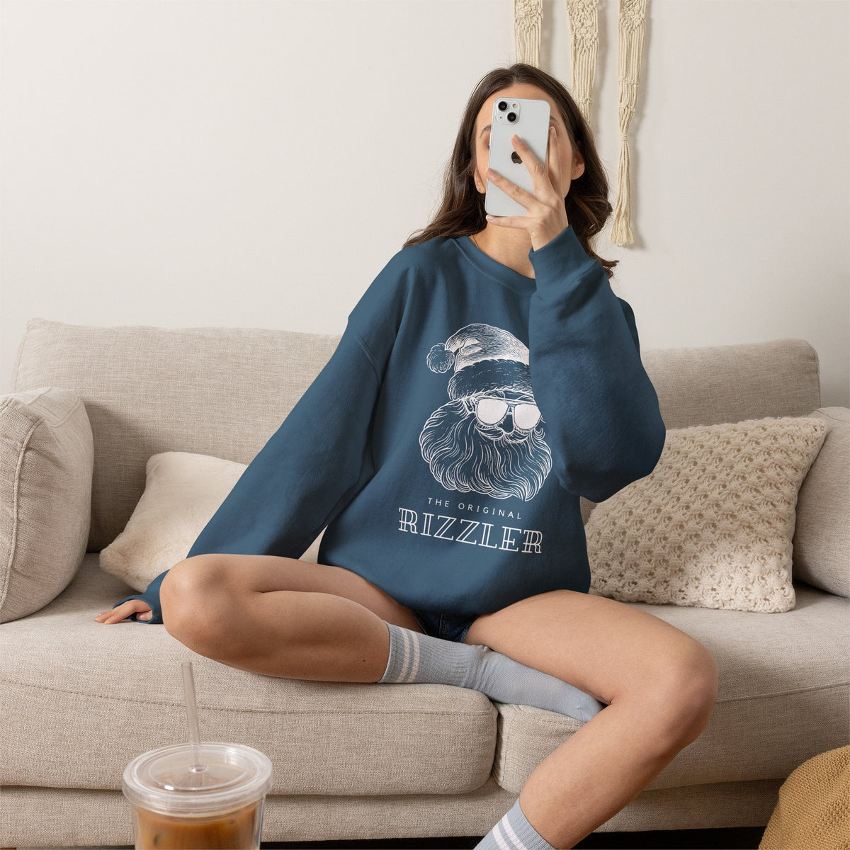 "The Original Rizzler" Santa Teacher Sweatshirt - Teacher Care Crate-Sweatshirt