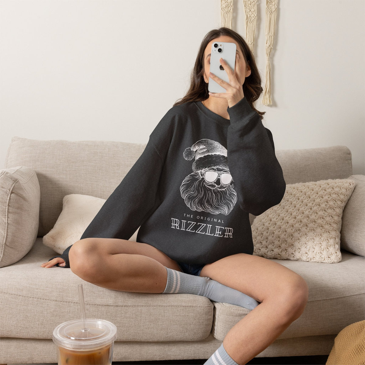 "The Original Rizzler" Santa Teacher Sweatshirt - Teacher Care Crate-Sweatshirt
