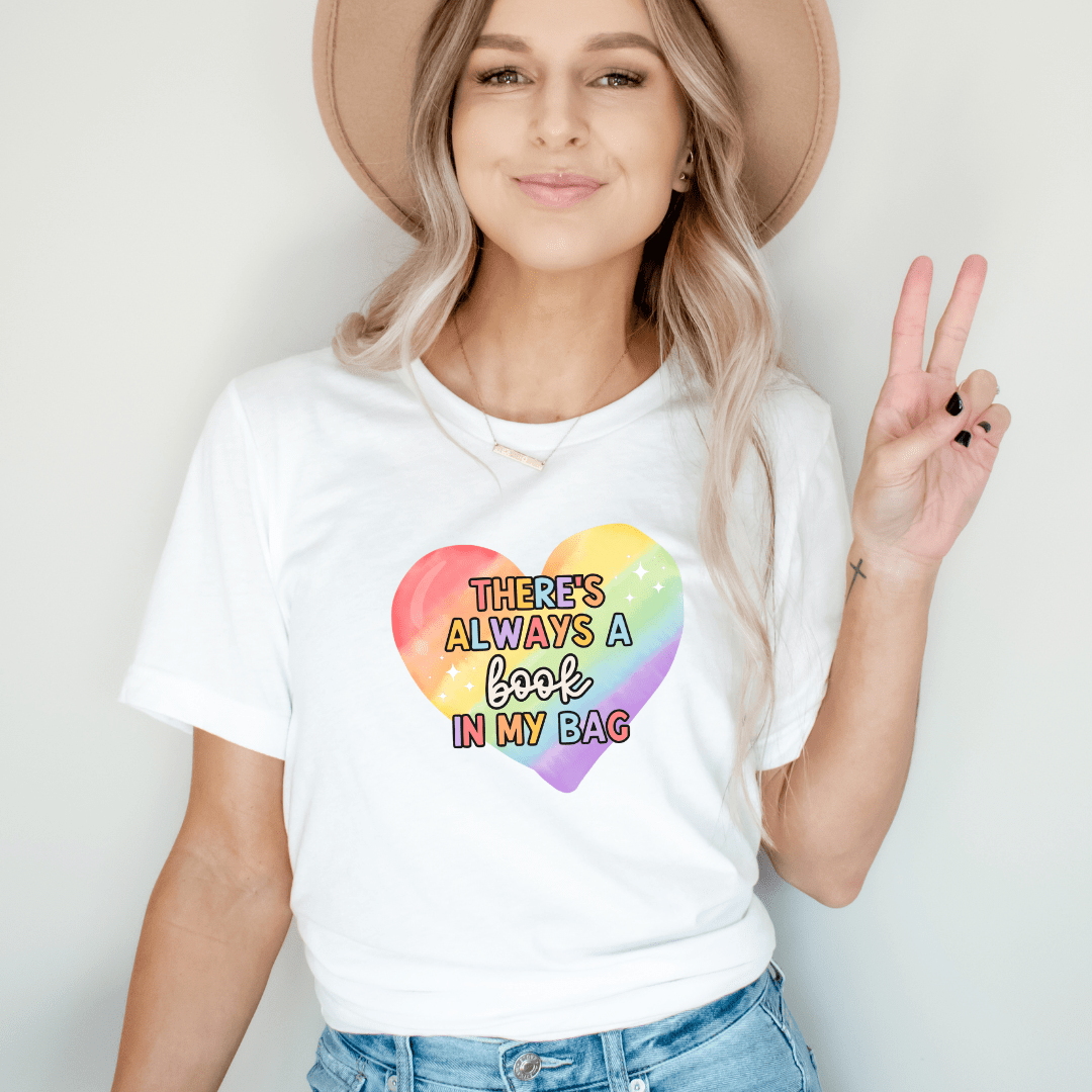 "There's Always A Book In My Bag" Teacher T-shirt - Teacher Care Crate - T-Shirt