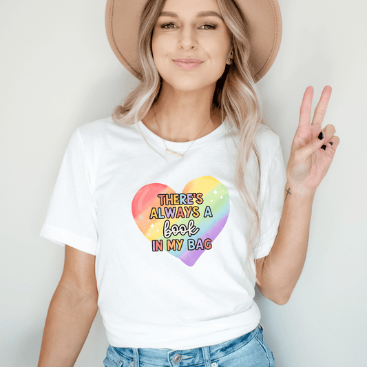 "There's Always A Book In My Bag" Teacher T-shirt - Teacher Care Crate - T-Shirt